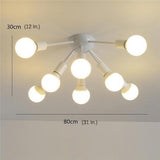 Modern 8 Light Gold Cluster Flush Mount Ceiling Light for Living Room Bedroom