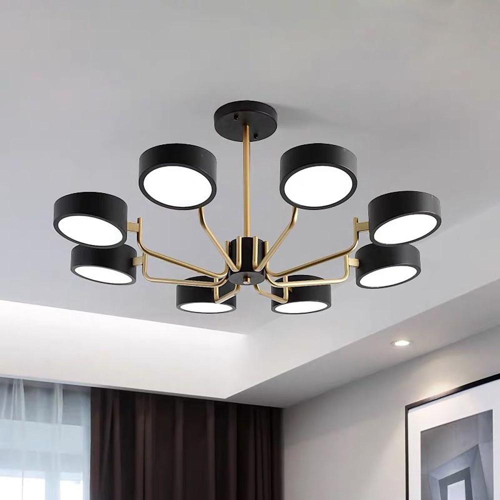 Modern 8 Light LED Sputnik Chandelier with Adjustable Color Temperature for Bedroom and Kids Room