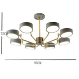 Modern 8 Light LED Sputnik Chandelier with Adjustable Color Temperature for Bedroom and Kids Room
