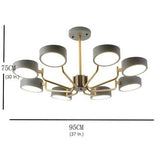 Modern 8 Light LED Sputnik Chandelier with Adjustable Color Temperature for Bedroom and Kids Room