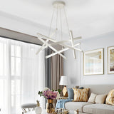 Modern 8 Light LED Sputnik Pendant Lamp Nordic Style Chandelier for Kitchen Island Dining Room and Bedroom