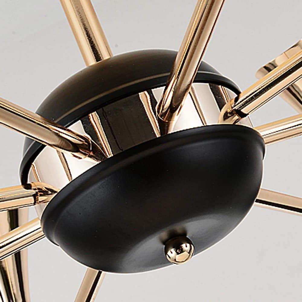 Modern 8 Light Nordic LED Chandelier Electroplated Metal Ceiling Fixture for Dining Room