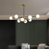 Modern 8 Light Sputnik Globe Cluster Geometric Pendant Chandelier for Living Room