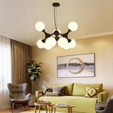 Modern 9 Light Globe Sputnik Bubble Chandelier Glass LED Ceiling Fixture for Dining Room