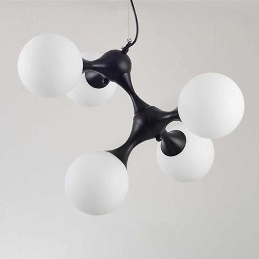 Modern 9 Light Globe Sputnik Bubble Chandelier Glass LED Ceiling Fixture for Dining Room