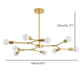 Modern 9 Light Sputnik Chandelier Contemporary LED Hanging Ceiling Pendant Light