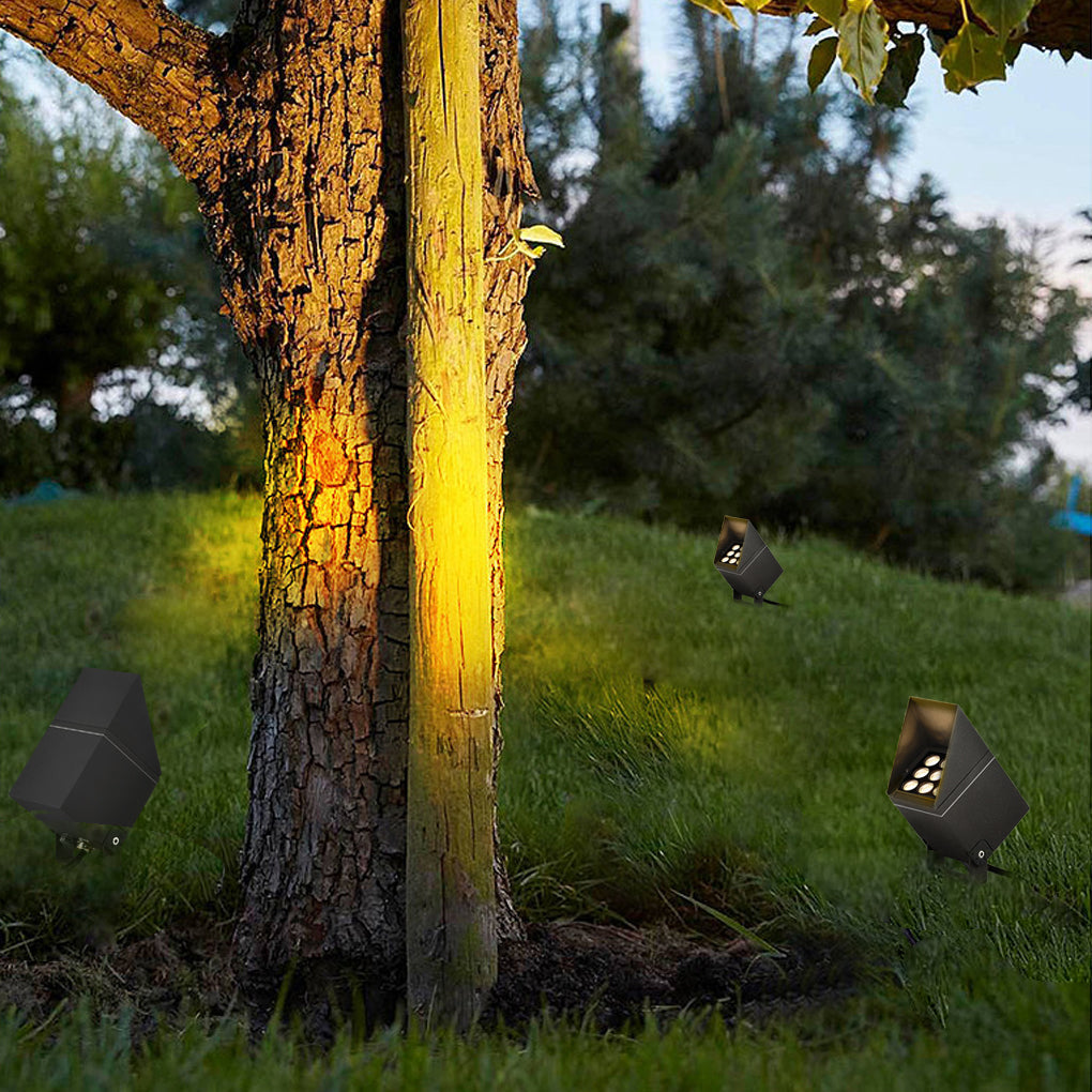 Modern 9W LED Landscape Spotlight IP65 Waterproof DC24V Outdoor Tree Light for Garden Paths