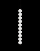 Modern Abacus Glass Globe Pendant Light Modular LED Vertical Hanging Lamp in Gold