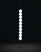 Modern Abacus Glass Globe Pendant Light Modular LED Vertical Hanging Lamp in Gold