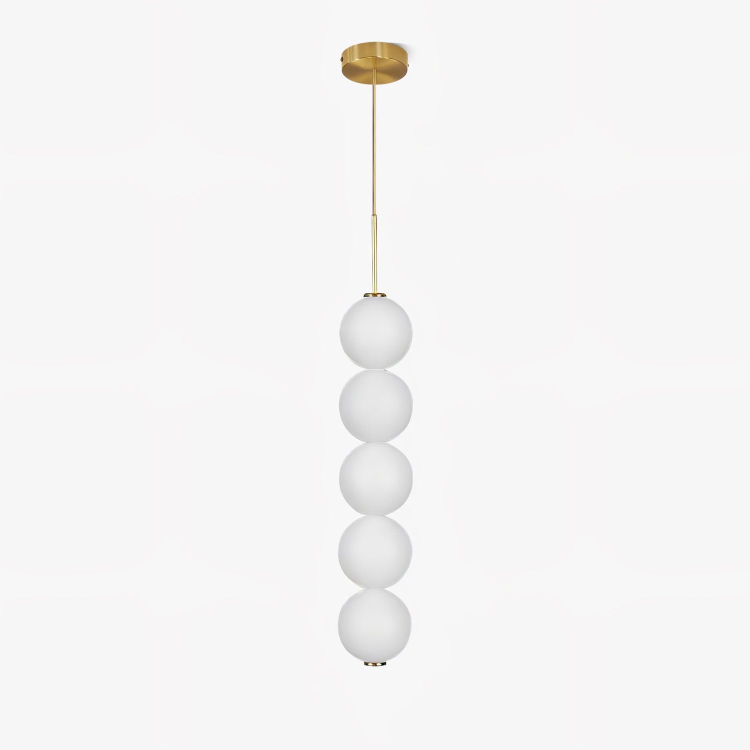 Modern Abacus Glass Globe Pendant Light Modular LED Vertical Hanging Lamp in Gold