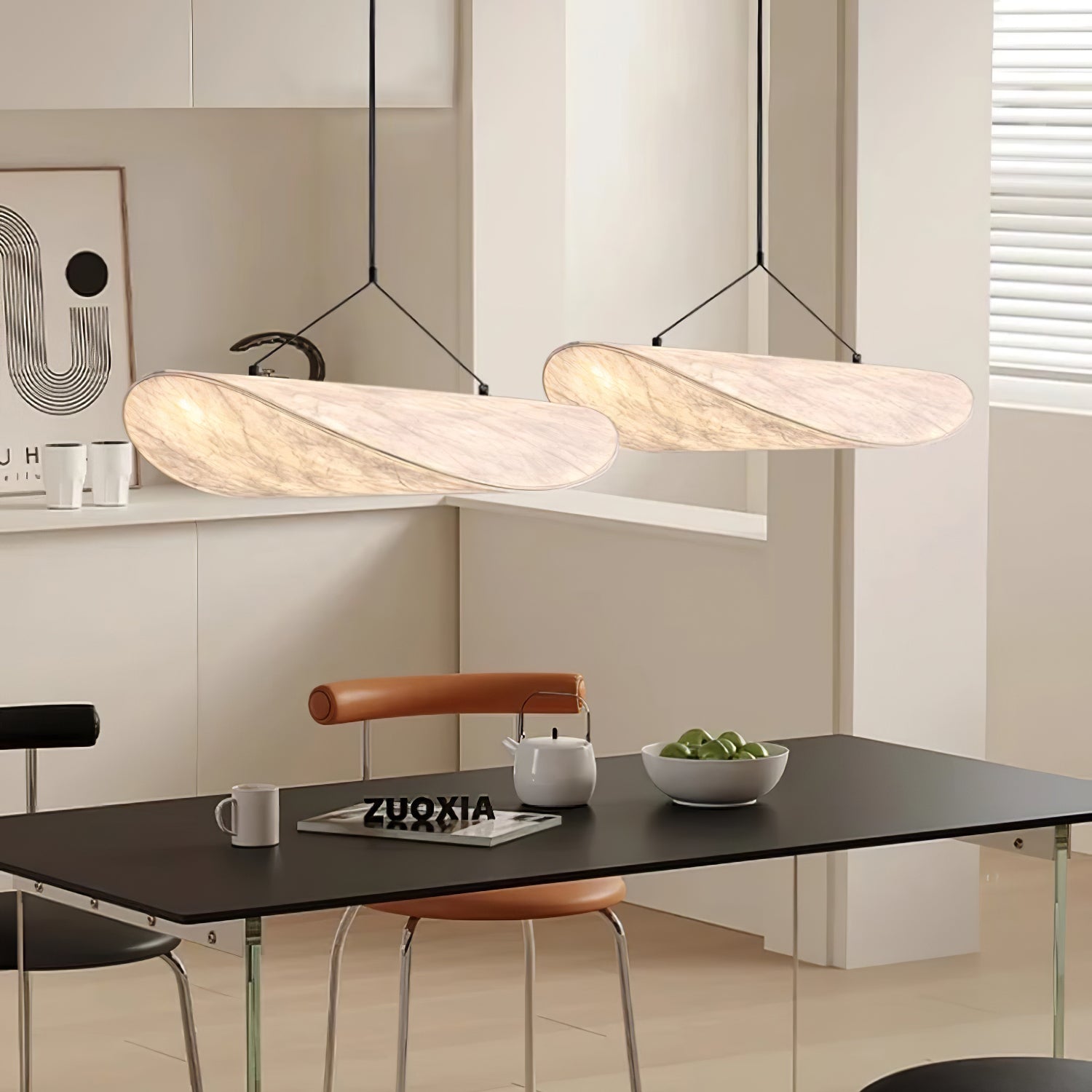 Modern Abstract Cloud Tyvek Pendant Light Sustainable LED Hanging Ceiling Luminaire