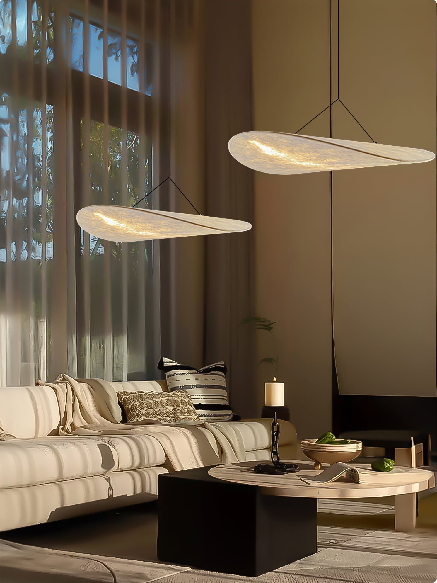 Modern Abstract Cloud Tyvek Pendant Light Sustainable LED Hanging Ceiling Luminaire