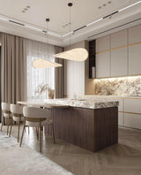 Modern Abstract Cloud Tyvek Pendant Light Sustainable LED Hanging Ceiling Luminaire