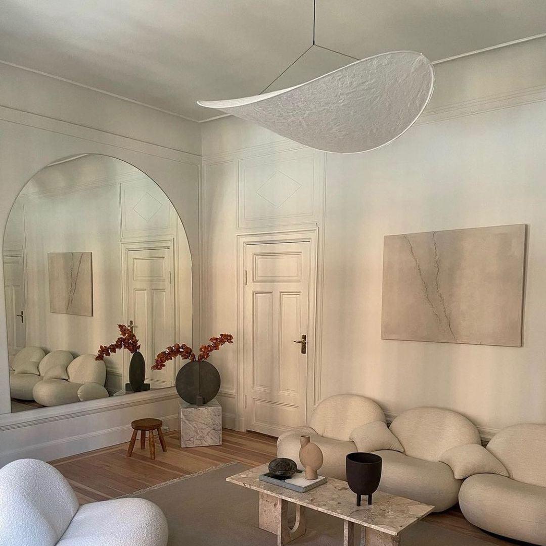 Modern Abstract Cloud Tyvek Pendant Light Sustainable LED Hanging Ceiling Luminaire