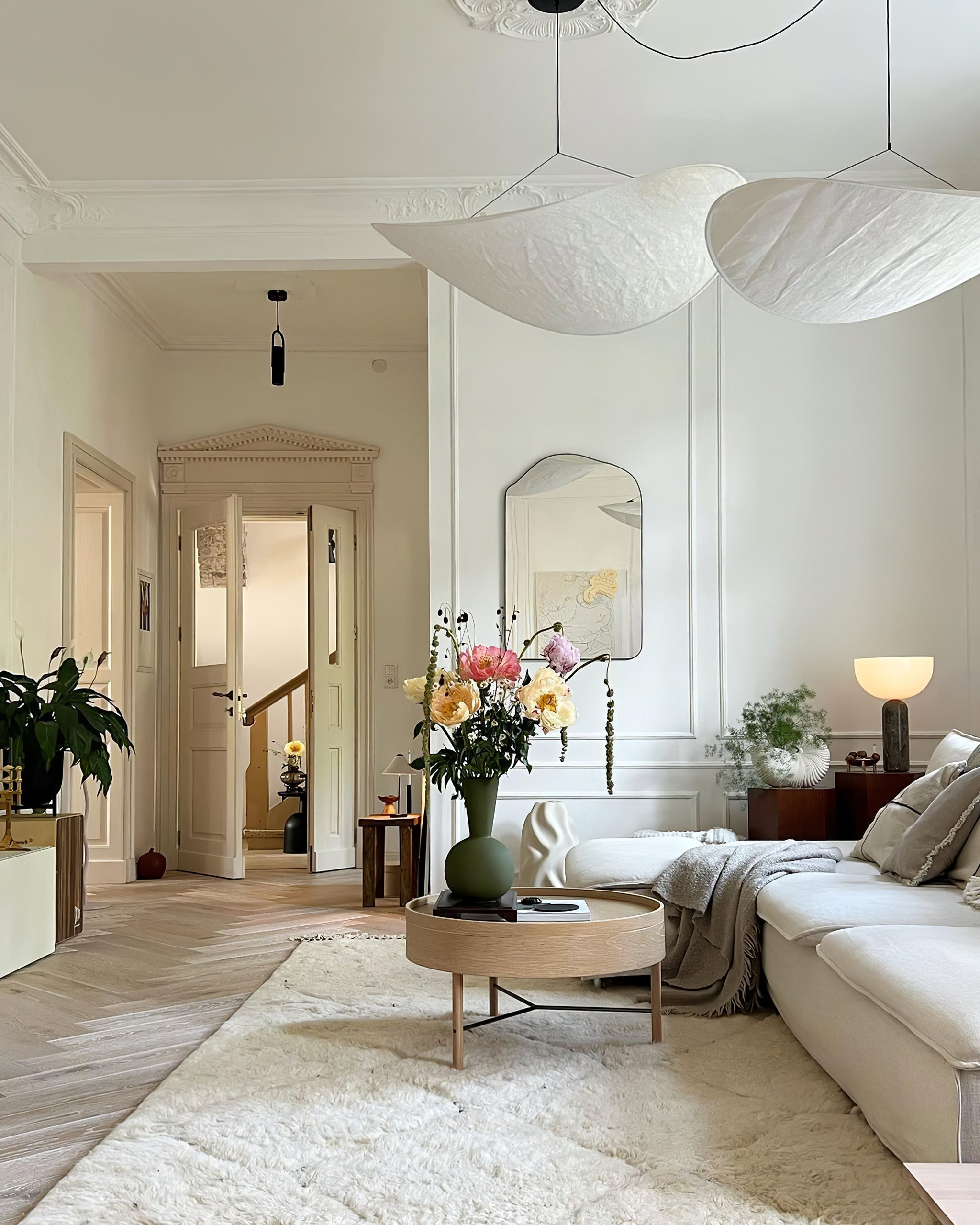Modern Abstract Cloud Tyvek Pendant Light Sustainable LED Hanging Ceiling Luminaire