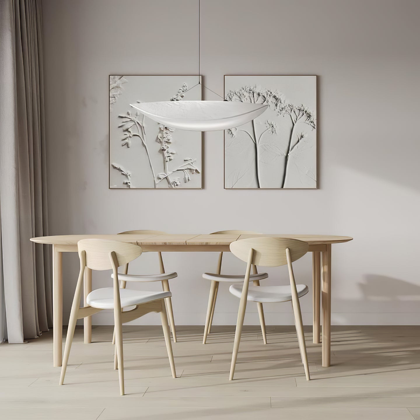Modern Abstract Cloud Tyvek Pendant Light Sustainable LED Hanging Ceiling Luminaire