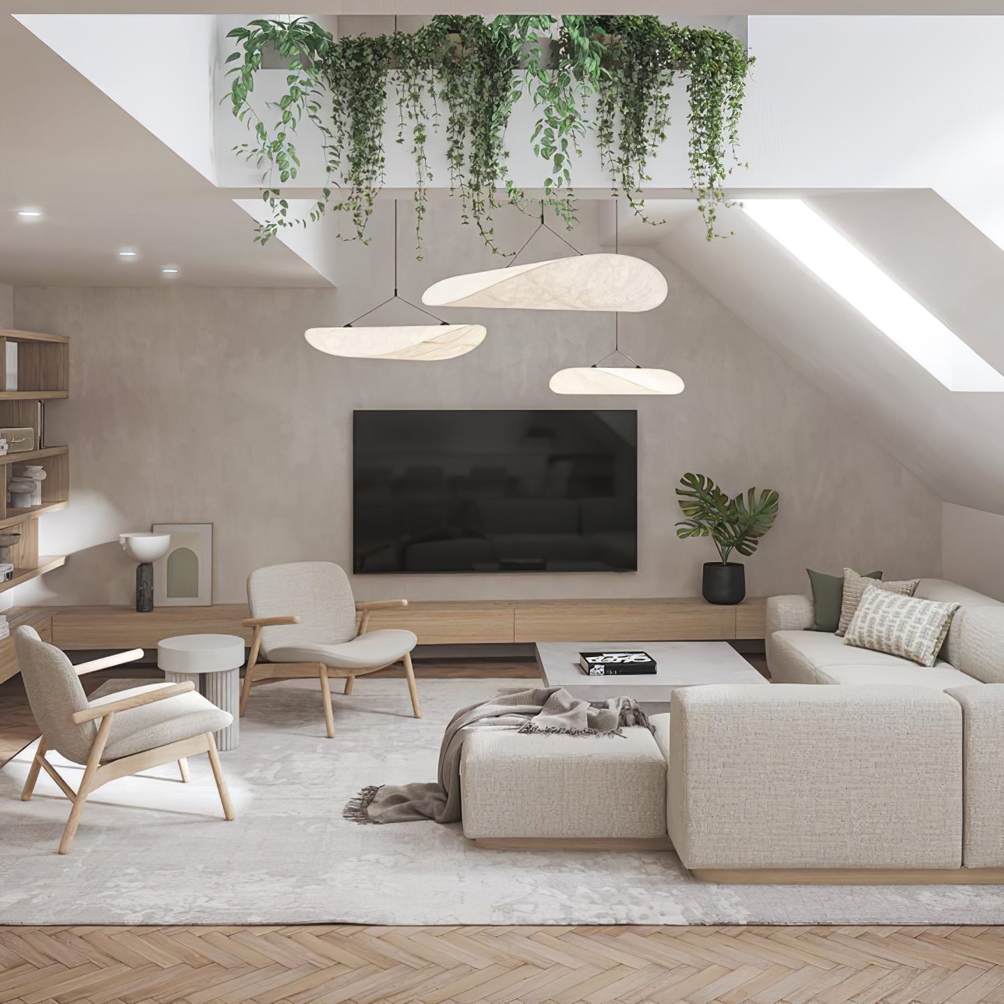 Modern Abstract Cloud Tyvek Pendant Light Sustainable LED Hanging Ceiling Luminaire