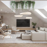 Modern Abstract Cloud Tyvek Pendant Light Sustainable LED Hanging Ceiling Luminaire