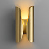Modern Abstract Coiled Metal Wall Sconce Set of 2 Indoor Brass Lighting Fixture for Bedroom and Living Room