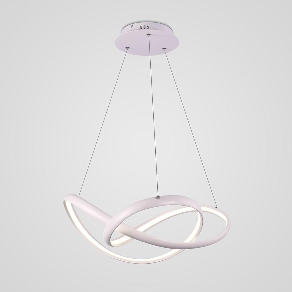 Modern Abstract Wave LED Pendant Light Dimmable Chandelier for Dining Room and Living Room