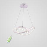 Modern Abstract Wave LED Pendant Light Dimmable Chandelier for Dining Room and Living Room