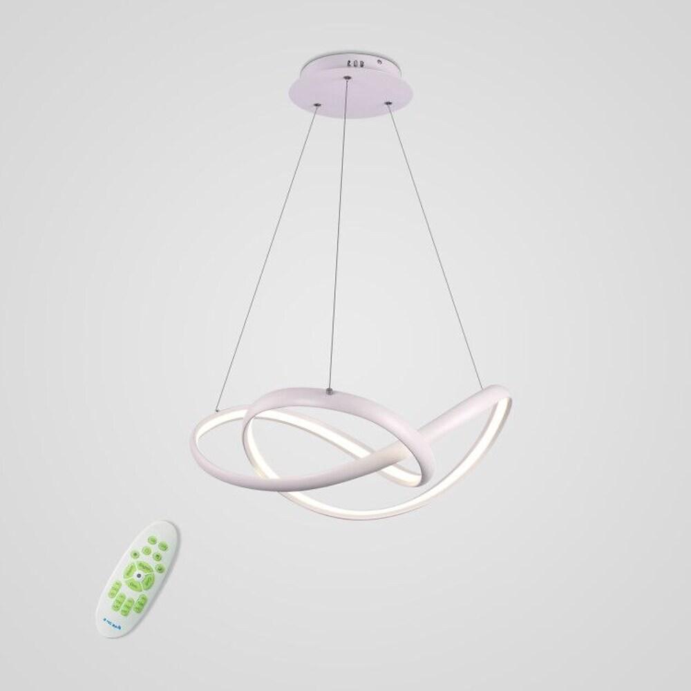 Modern Abstract Wave LED Pendant Light Dimmable Chandelier for Dining Room and Living Room