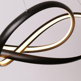 Modern Abstract Wave LED Pendant Light Dimmable Chandelier for Dining Room and Living Room