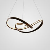 Modern Abstract Wave LED Pendant Light Dimmable Chandelier for Dining Room and Living Room