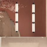 Modern Acrylic Cylinder Pendant Lights 1 2 3 Heads Hanging Ceiling Lamp in Gold or Black