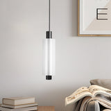 Modern Acrylic Cylinder Pendant Lights 1 2 3 Heads Hanging Ceiling Lamp in Gold or Black