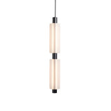 Modern Acrylic Cylinder Pendant Lights 1 2 3 Heads Hanging Ceiling Lamp in Gold or Black