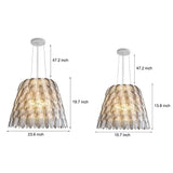 Modern Acrylic Feather Chandelier with 3 Step Dimming for Dining Room and Bedroom
