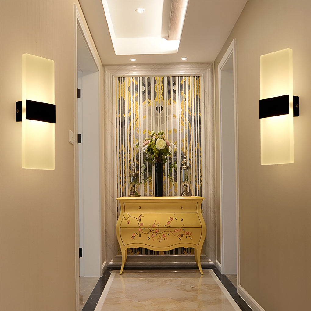 Modern Acrylic LED Wall Lamp 6W Rectangular Indoor Sconce Lighting for Bedroom Living Room and Hallway