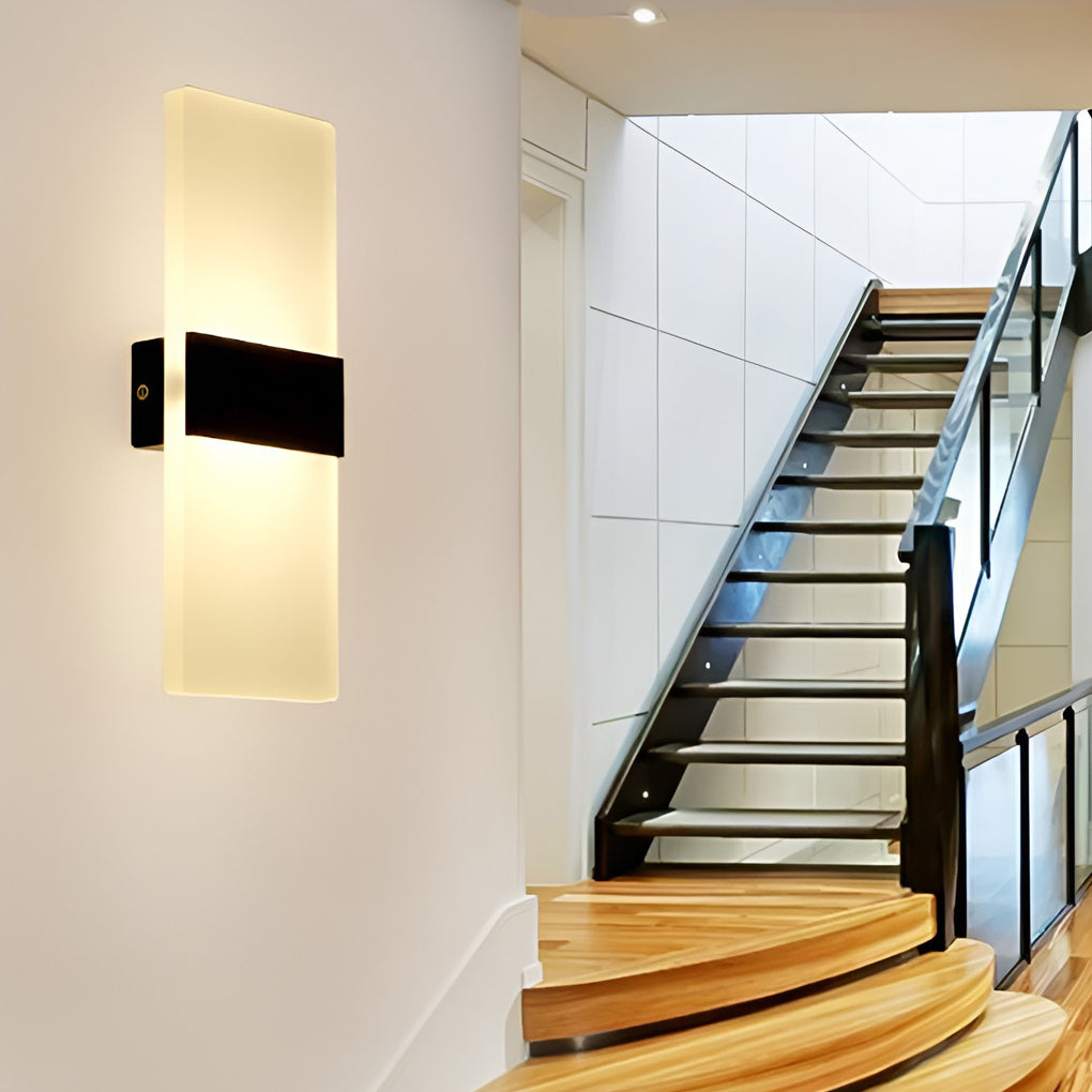Modern Acrylic LED Wall Lamp 6W Rectangular Indoor Sconce Lighting for Bedroom Living Room and Hallway