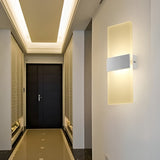 Modern Acrylic LED Wall Lamp 6W Rectangular Indoor Sconce Lighting for Bedroom Living Room and Hallway