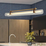 Modern Acrylic Linear LED Pendant Light for Dining Room and Office Chandelier