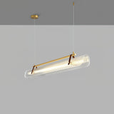 Modern Acrylic Linear LED Pendant Light for Dining Room and Office Chandelier
