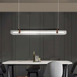 Modern Acrylic Linear LED Pendant Light for Dining Room and Office Chandelier