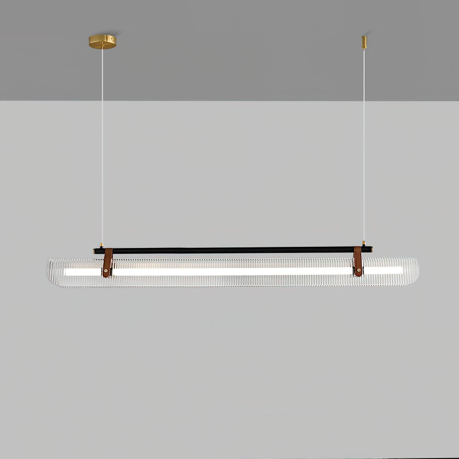 Modern Acrylic Linear LED Pendant Light for Dining Room and Office Chandelier