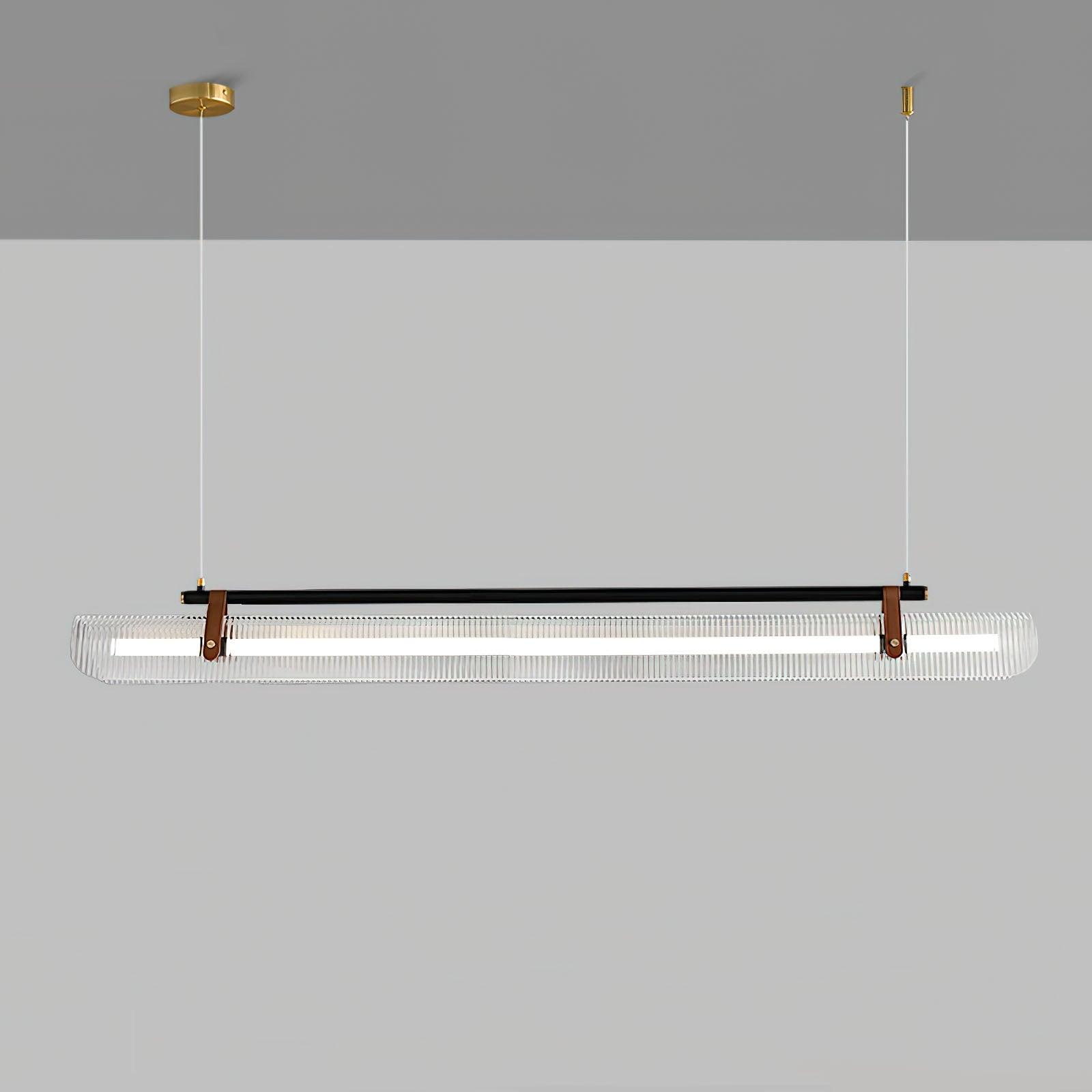 Modern Acrylic Linear LED Pendant Light for Dining Room and Office Chandelier