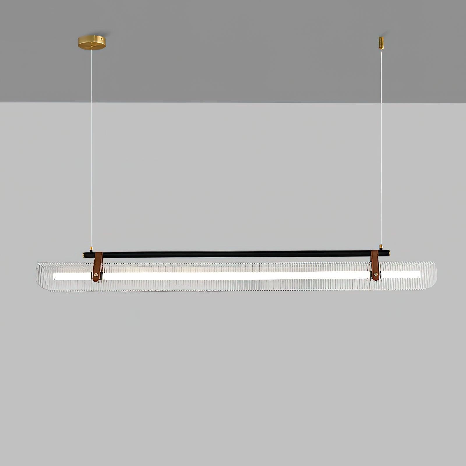 Modern Acrylic Linear LED Pendant Light for Dining Room and Office Chandelier