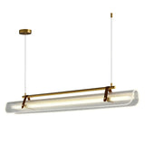 Modern Acrylic Linear LED Pendant Light for Dining Room and Office Chandelier