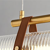 Modern Acrylic Linear LED Pendant Light for Dining Room and Office Chandelier