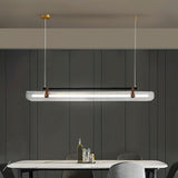 Modern Acrylic Linear LED Pendant Light for Dining Room and Office Chandelier