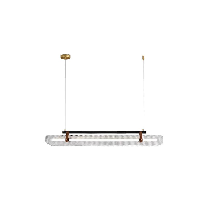 Modern Acrylic Linear LED Pendant Light for Dining Room and Office Chandelier