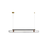 Modern Acrylic Linear LED Pendant Light for Dining Room and Office Chandelier