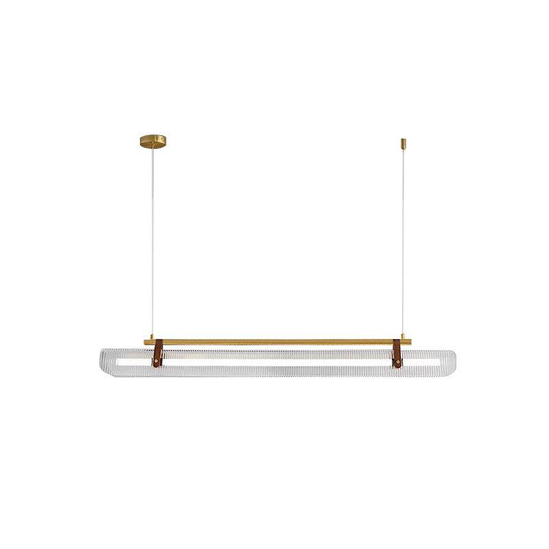 Modern Acrylic Linear LED Pendant Light for Dining Room and Office Chandelier