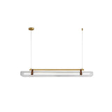 Modern Acrylic Linear LED Pendant Light for Dining Room and Office Chandelier