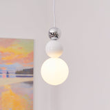 Modern Acrylic Three Ball Pendant Light Contemporary G9 LED Hanging Lamp for Bedroom and Dining Room