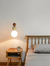 Modern Acrylic Three Ball Pendant Light Contemporary G9 LED Hanging Lamp for Bedroom and Dining Room